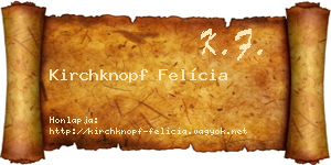 Kirchknopf Felícia névjegykártya